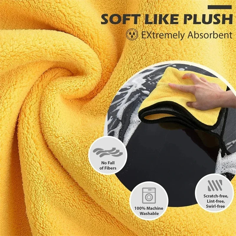 1/2/6pcs Microfiber Cleaning Towel
