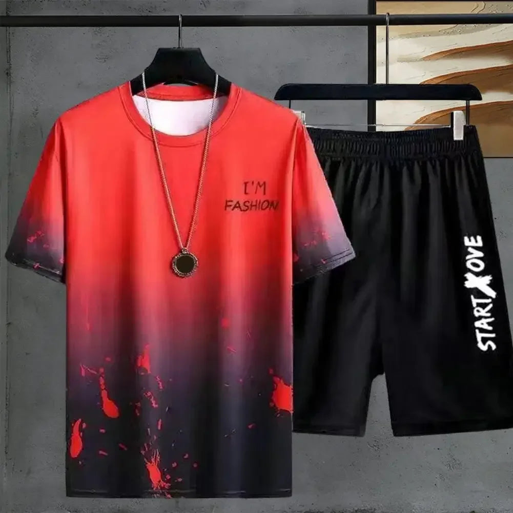 Men's Sport Suit Short Sleeve 2Pcs/Set