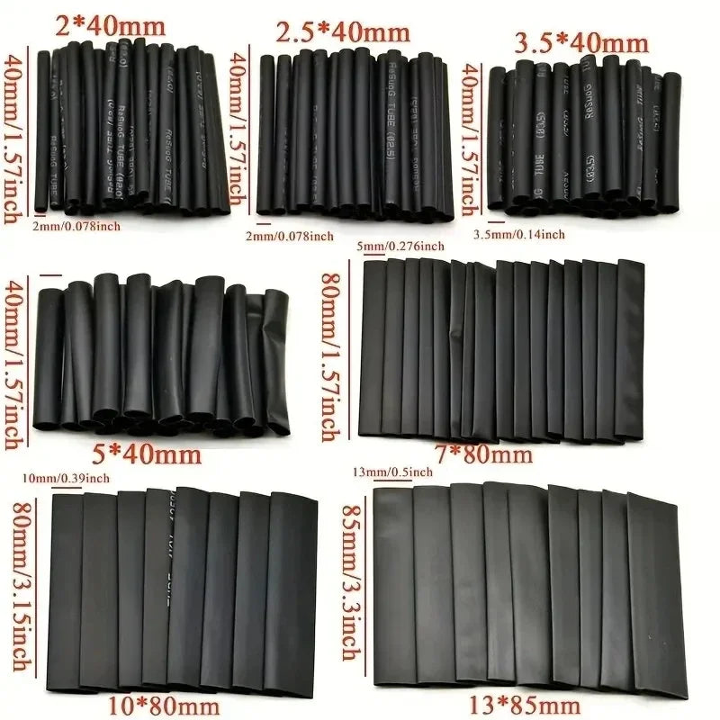127Pcs Heat Shrink Tube/Wire Sleeving
