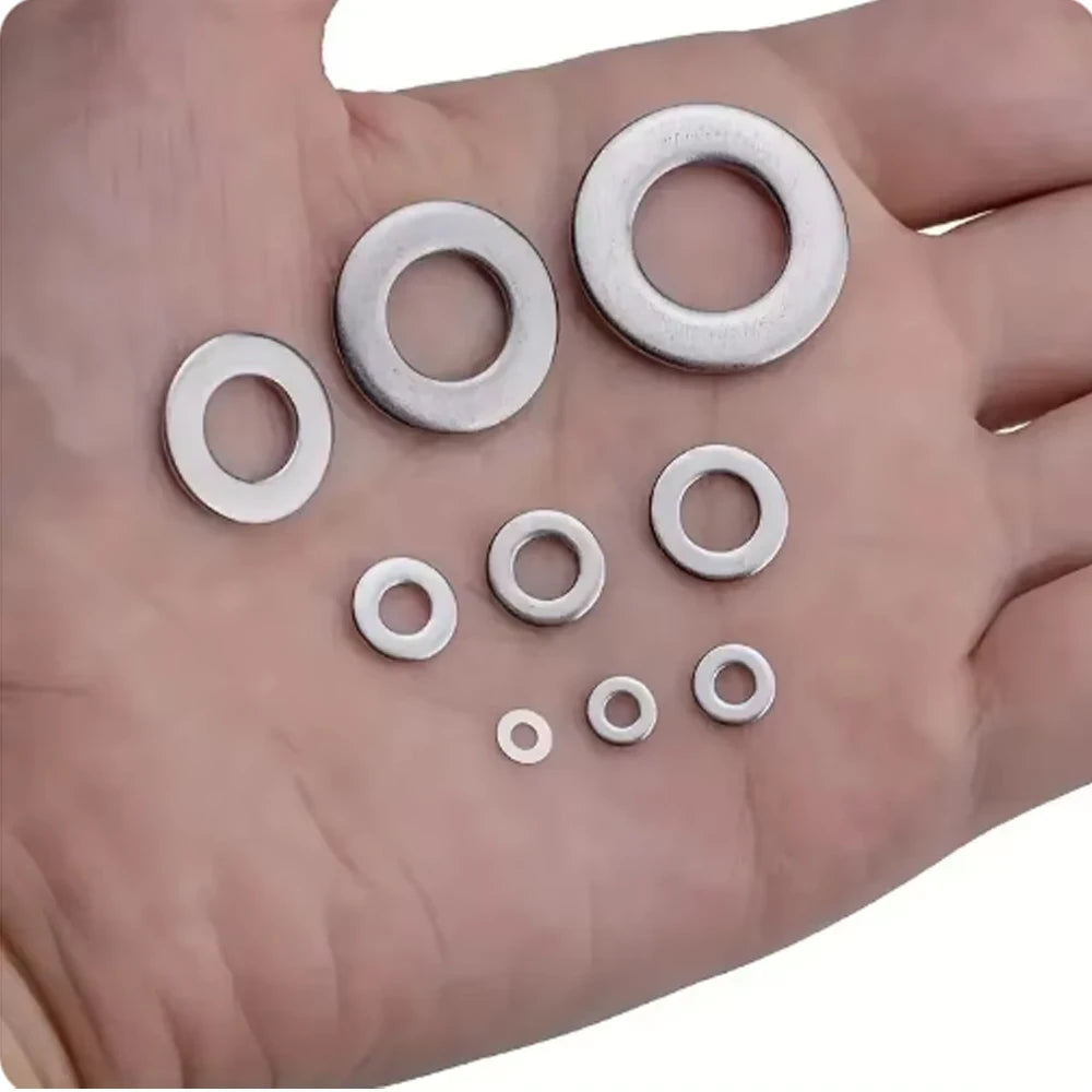 360pcs 304 Stainless Steel Flat Washers Set