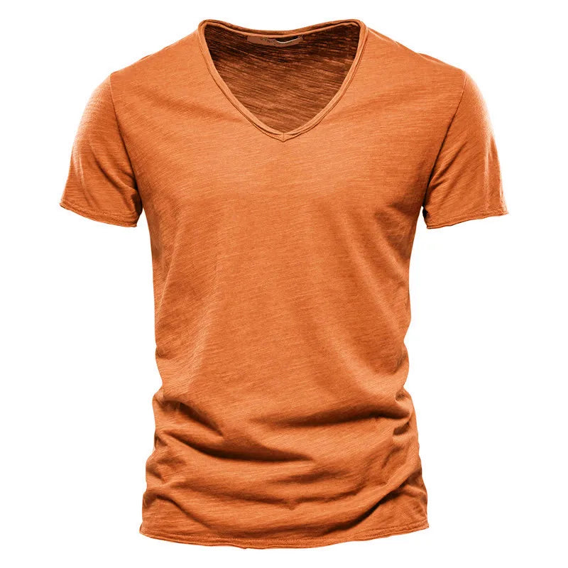 Men's Cotton T-shirt V-neck