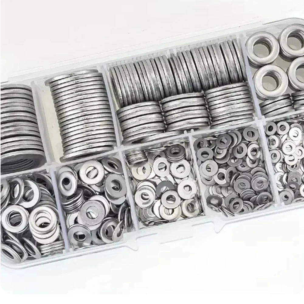 360pcs 304 Stainless Steel Flat Washers Set