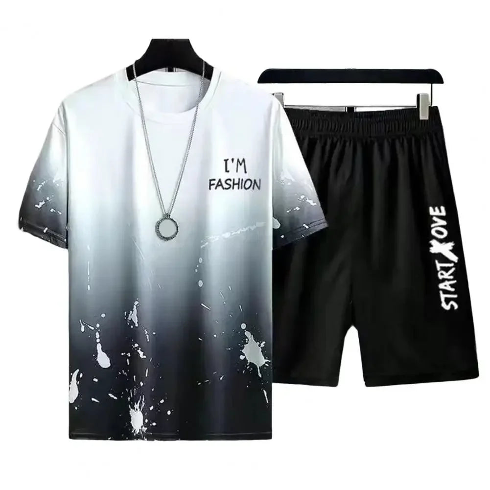 Men's Sport Suit Short Sleeve 2Pcs/Set