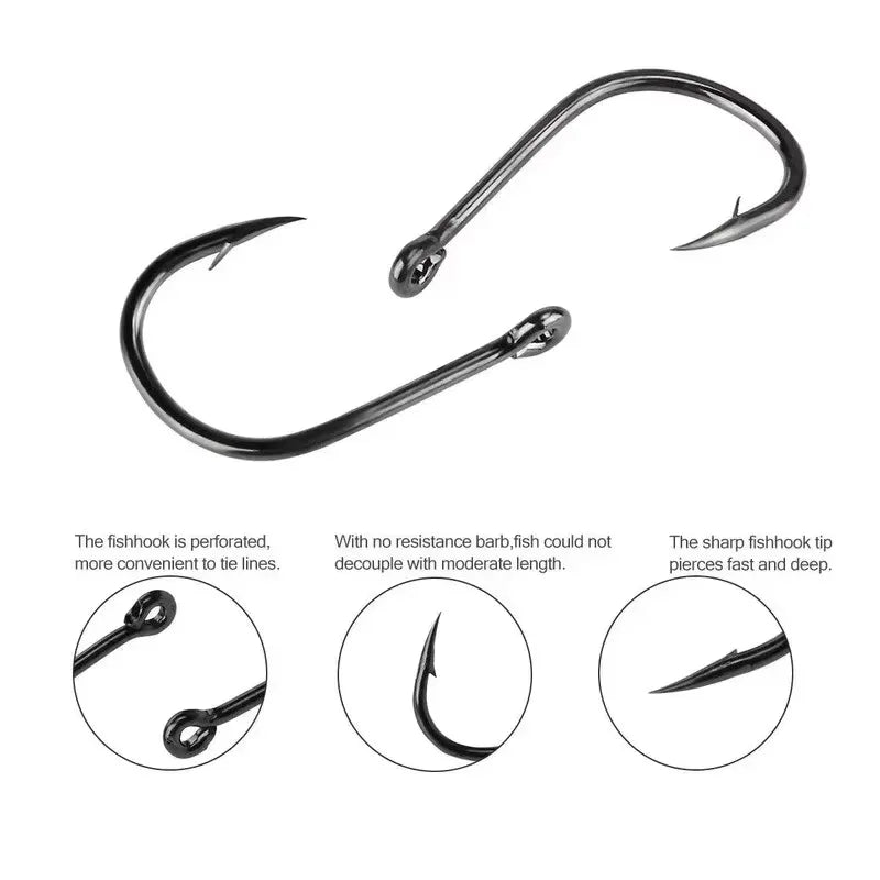 100Pcs/box 3-12 High Carbon Steel Hooks