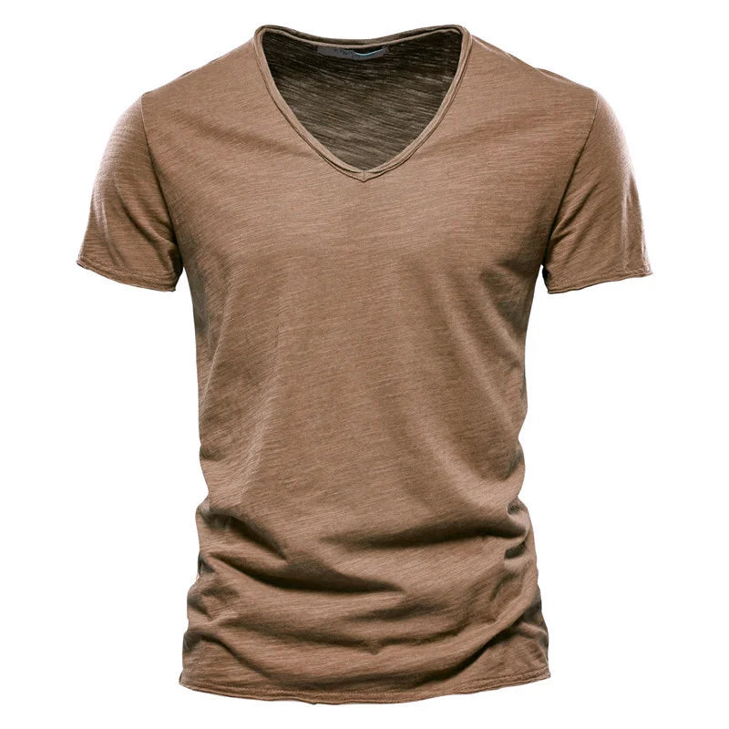 Men's Cotton T-shirt V-neck