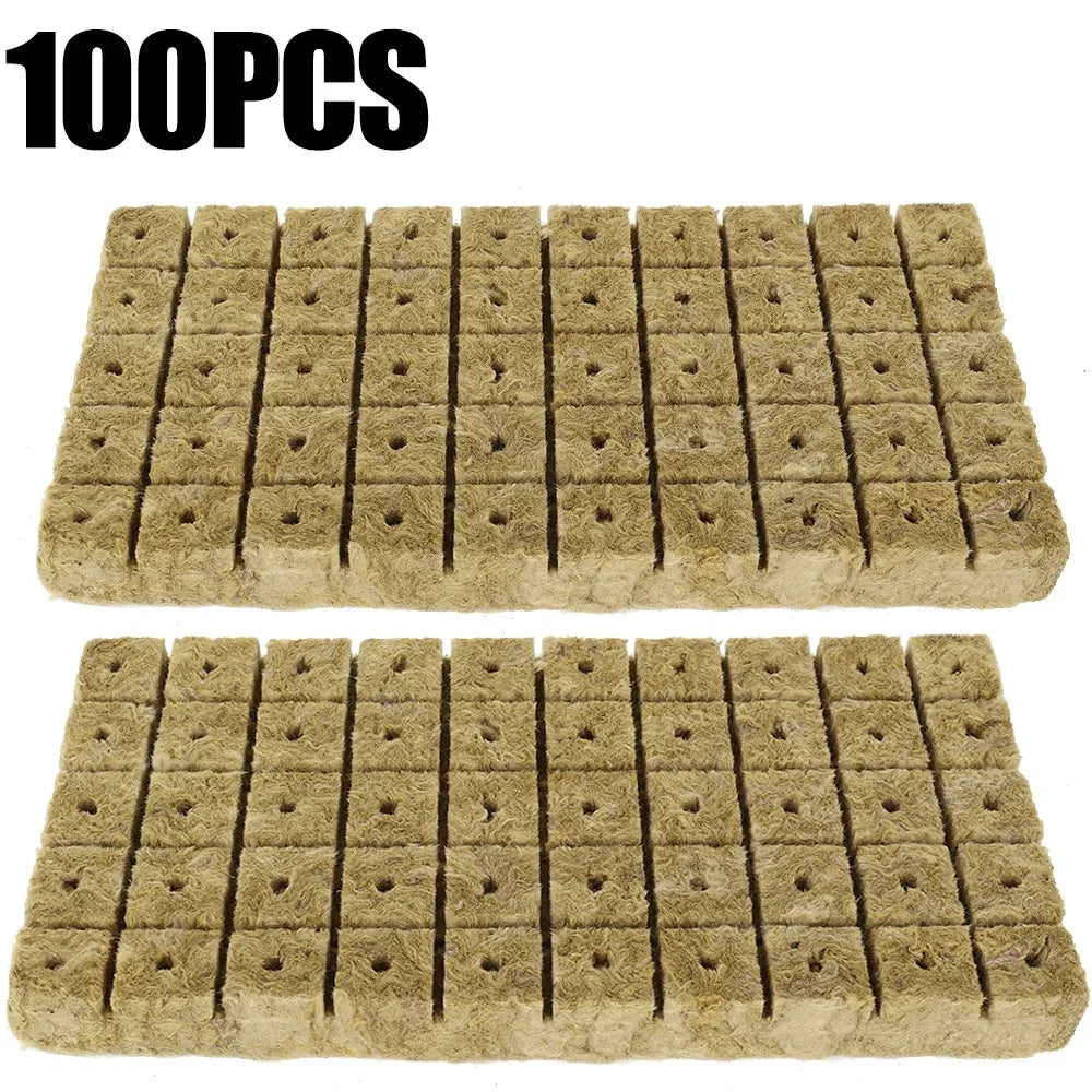 100/50x Stonewool Hydroponic Grow Media Cubes