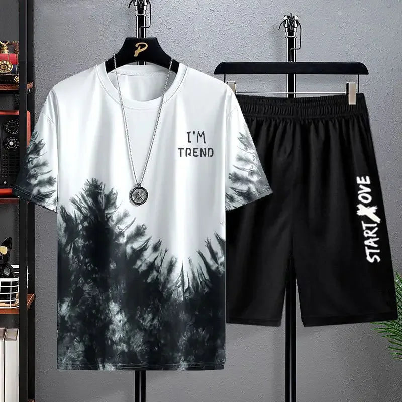 Men's Sport Suit Short Sleeve 2Pcs/Set