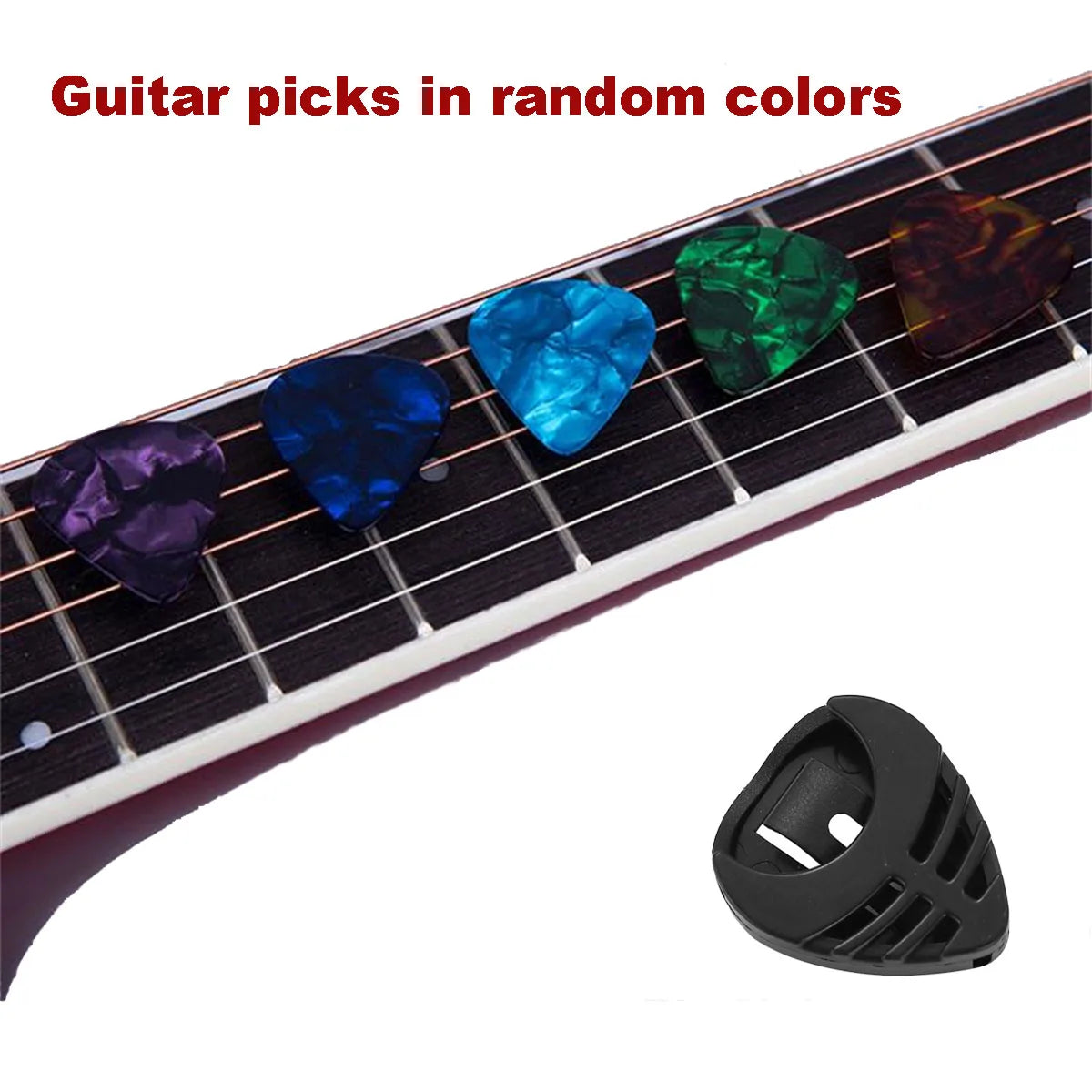 10pcs Guitar Picks & 1pc Pick Holder