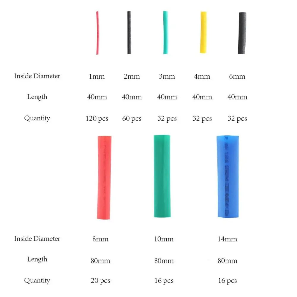 164/328pcs Heat Shrink