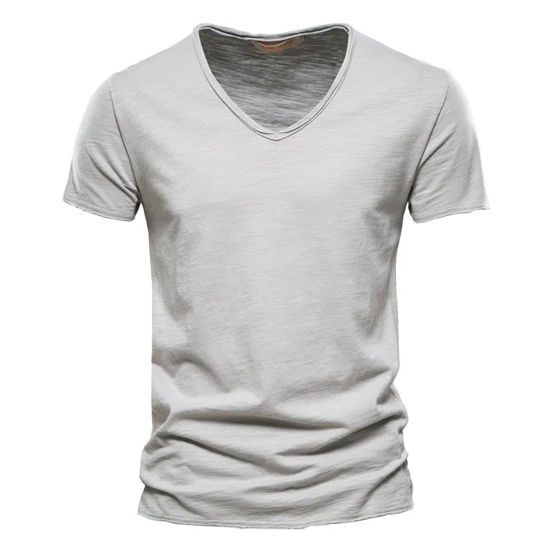 Men's Cotton T-shirt V-neck