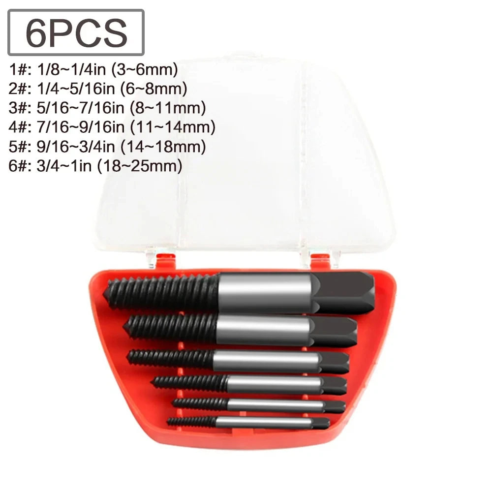 5PCS/6PCS Broken Damaged Screw/Bolt Extractor Drill Bit Set