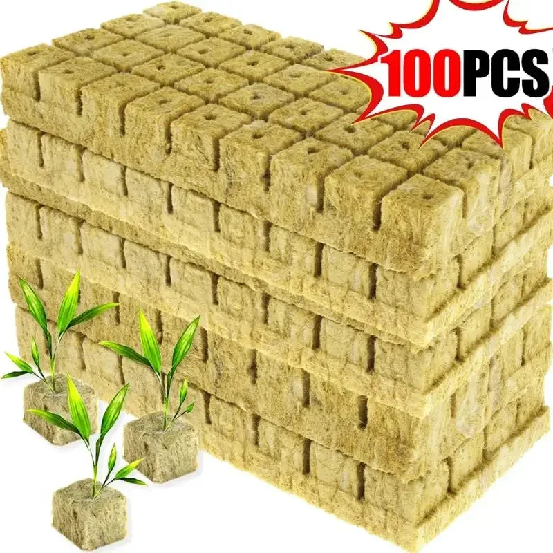 100/50x Stonewool Hydroponic Grow Media Cubes