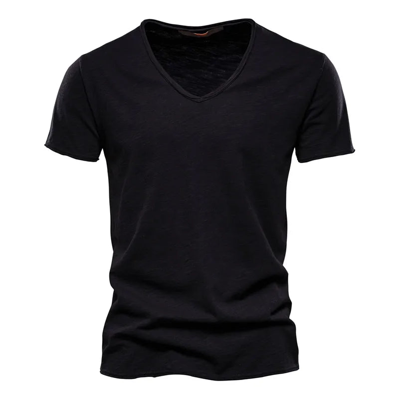Men's Cotton T-shirt V-neck
