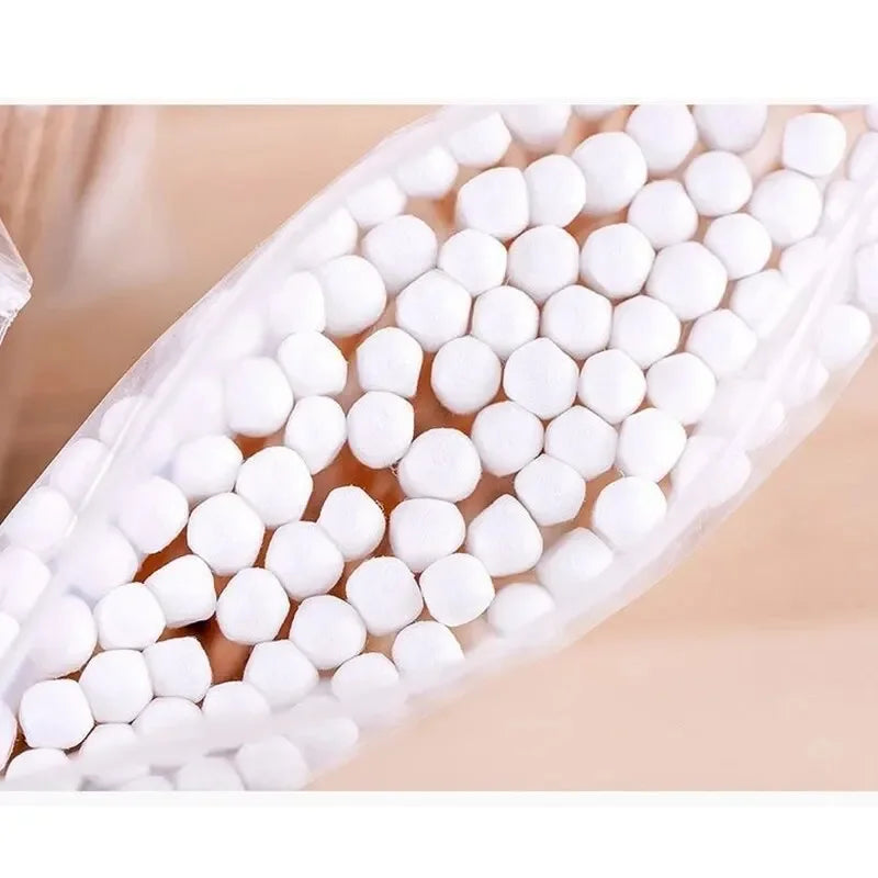 100pcs/500pcs Double Head Wood Cotton Swab