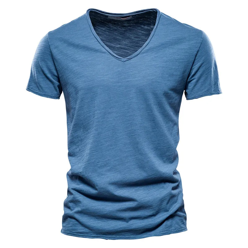 Men's Cotton T-shirt V-neck