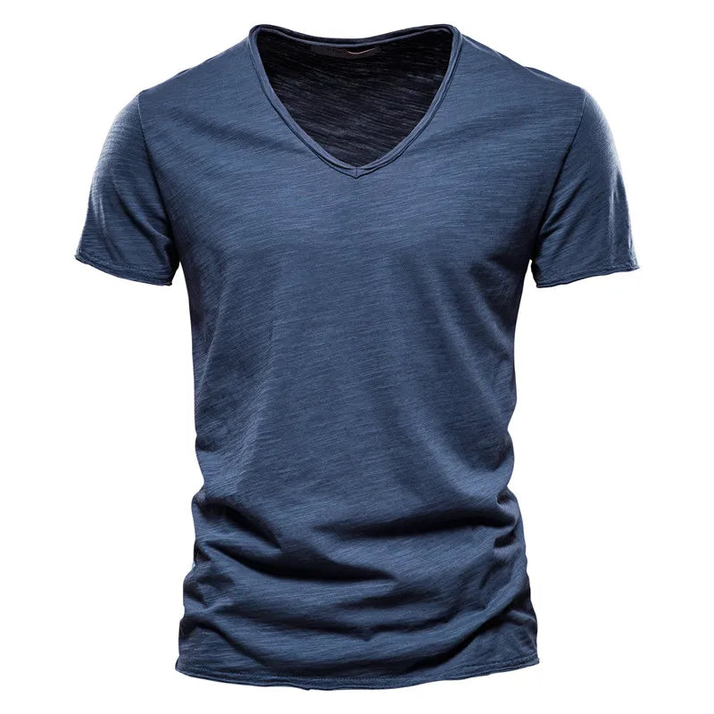 Men's Cotton T-shirt V-neck
