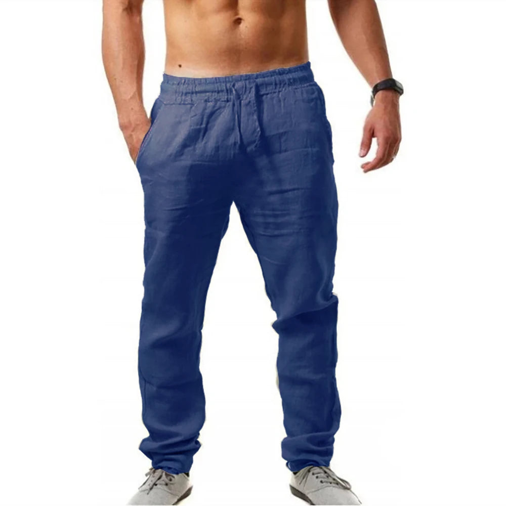 Men's Cotton Linen Long Pants