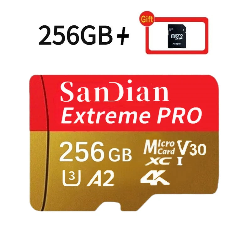 Sandian Real Capacity Micro SD Card 512GB 256GB 1TB 2TB Memory Card High Speed Cartao De Memoria 1/2TB For Smart Phone Nintendo Switch