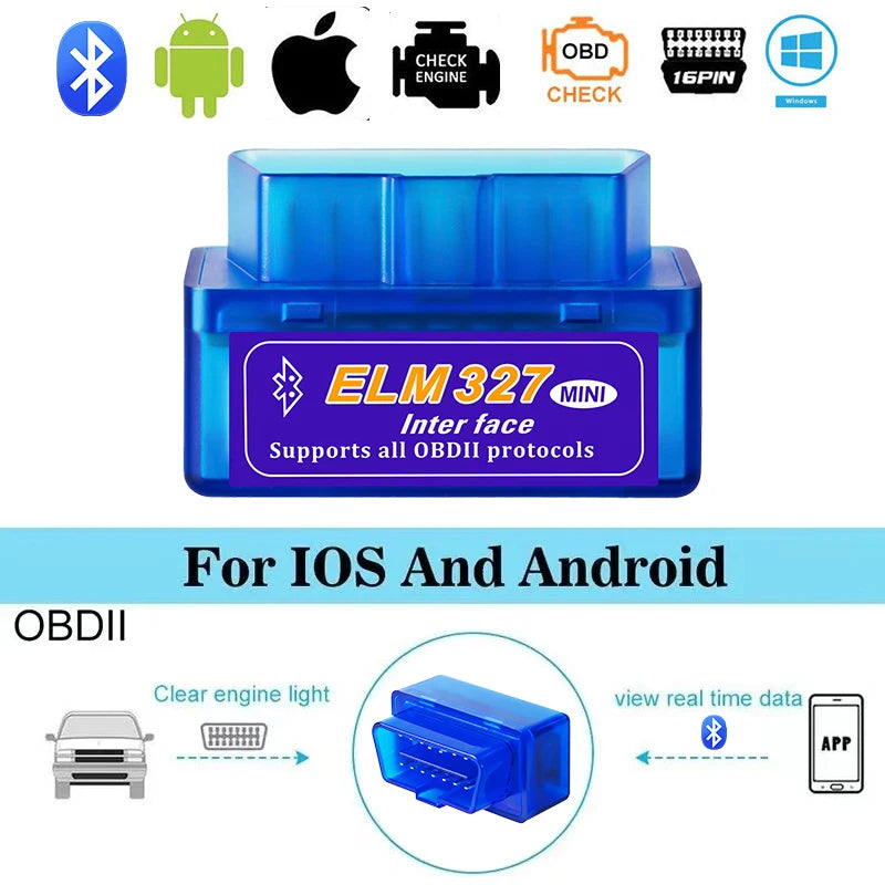 OBD2 Scanner Code Reader Bluetooth Car Diagnostic Tool
