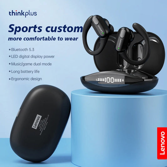 Original Lenovo XT80 Sports Wireless Earphones with Mics, LED Power Display,Hi-fi Stereo Sound Bluetooth 5.3 TWS Headphones