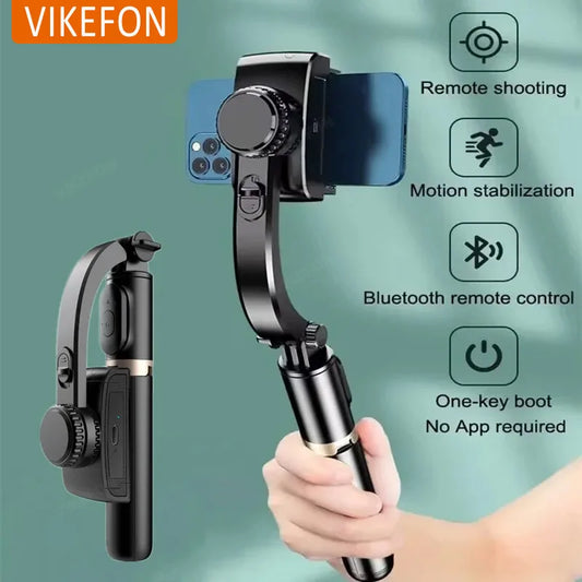 Q08 Mobile Phone Holder Video Stabilizer Bluetooth Selfie Stick Tripod Gimbal Stabilizer for IPhone Samsung Xiaomi Live Stand