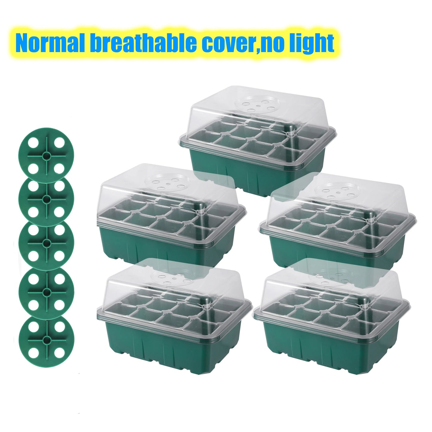 Seed Starter Tray Box With LED Grow Light Nursery Pot Seedling Germination Planter