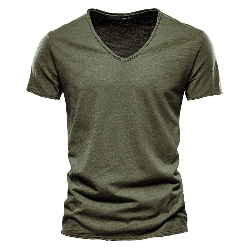 Men's Cotton T-shirt V-neck